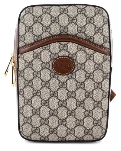 Gucci Interlocking G Patch Sling Bag Gg Coated Canvas Small (authentic Pre-loved) In Multi