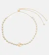 Gucci Interlocking G Pearl Necklace In White