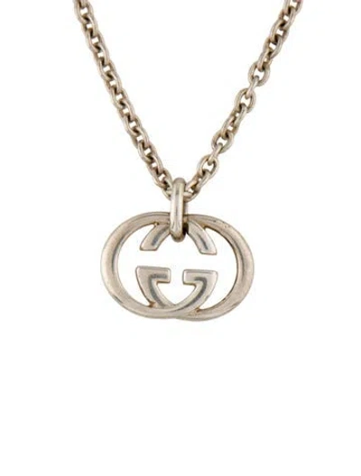 Pre-owned Gucci Interlocking G Pendant Necklace, 19.5" In Multi