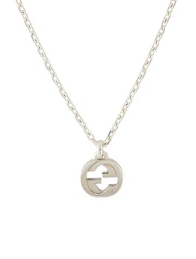 Pre-owned Gucci Interlocking G Pendant Necklace, 19.5" In Multi