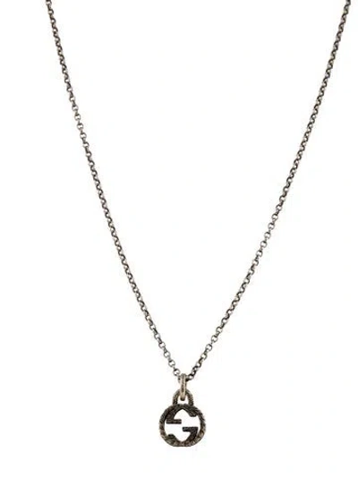 Pre-owned Gucci Interlocking G Pendant Necklace, 19.75" In Multi