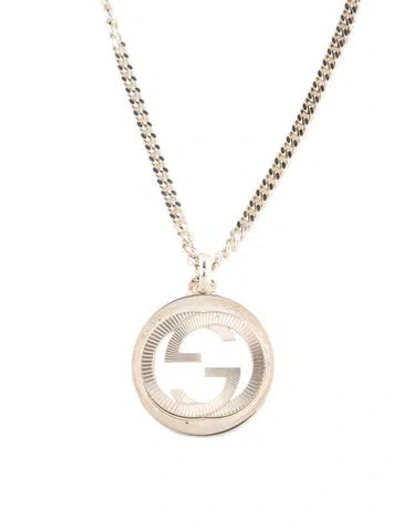 Pre-owned Gucci Interlocking G Pendant Necklace, 21.75" In Multicolor