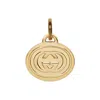 Gucci Interlocking G Pet Tag In Gold