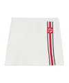 Gucci Interlocking-g Piqué-weave Skirt In White