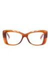 Gucci Interlocking G Plaque Glasses In Brown
