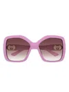 Gucci Interlocking G-plaque Sunglasses In Purple