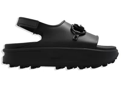 Pre-owned Gucci Interlocking G Platform Sandal (women's) Sneakers In Black