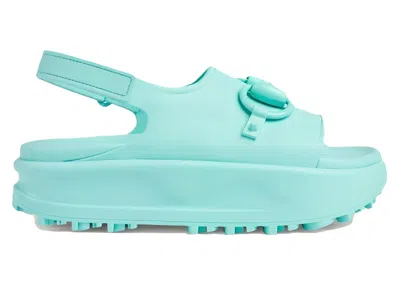 Pre-owned Gucci Interlocking G Platform Sandal (women's) Sneakers In Blue