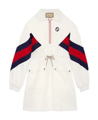 Gucci Interlocking G Polo Dress In White