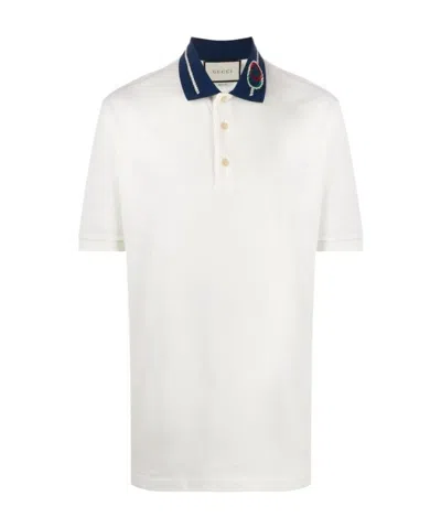 Gucci Interlocking G Polo Shirt In White