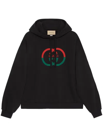 Gucci Interlocking G-print Cotton Hoodie In Multicolor