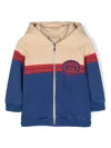 Gucci Multicolor Sweatshirt For Baby Boy With Logo In Blue