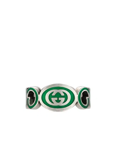 Gucci Interlocking G Pull-on Style Ring In Multicolor
