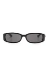 Gucci Interlocking G Rectangle-frame Sunglasses In Black
