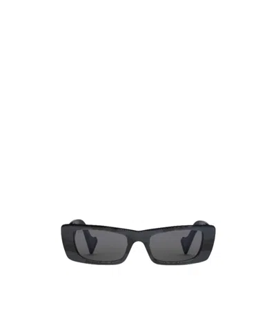 Gucci Interlocking G Rectangle-frame Sunglasses In Black