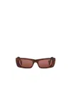 Gucci Interlocking G Rectangle-frame Sunglasses In Pink