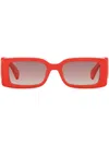 Gucci Interlocking G Rectangular-frame Sunglasses In Rot