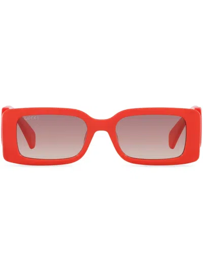 GUCCI INTERLOCKING G RECTANGULAR-FRAME SUNGLASSES