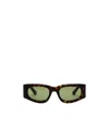 Gucci Interlocking G Rectangular Sunglasses In Green