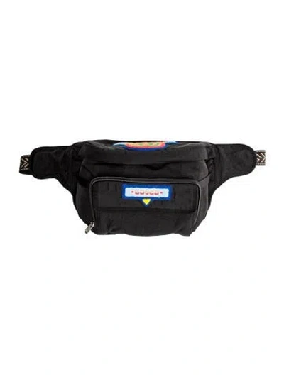 Pre-owned Gucci Interlocking G Retro Patch Convertible Belt Bag Backpack In Black