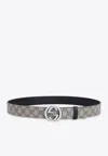 Gucci Interlocking G Reversible Belt In Gray