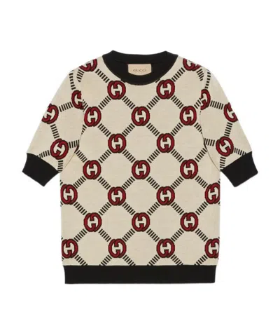 Gucci Interlocking G Reversible Jumper In Nude