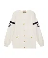 Gucci Interlocking-g Ribbed Cardigan In White