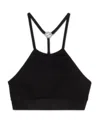 Gucci Interlocking G Ribbed Cropped Top In Black