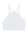 Gucci Interlocking G Ribbed Cropped Top In White