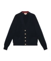 Gucci Interlocking G Ribbed-knit Cardigan In Blue