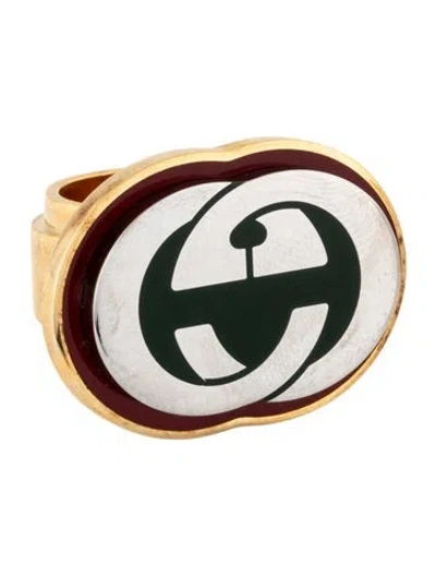 Pre-owned Gucci Interlocking G Ring In Multicolor