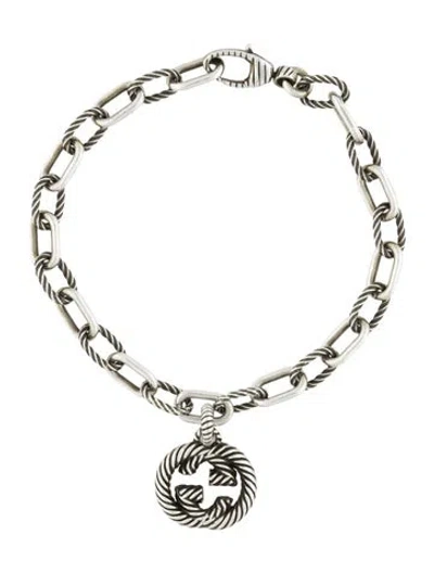 Pre-owned Gucci Interlocking G Rope Bracelet, 6.75" In Multi