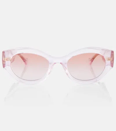 Gucci Interlocking G Round Sunglasses In Pink