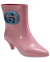 Gucci Interlocking G Rubber Boot In Pink
