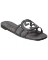 Gucci Interlocking G Rubber Flat In Black