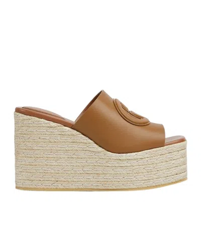 Gucci Interlocking G Sandal In Brown