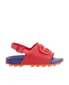 Gucci Interlocking G Sandals In Red