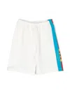 Gucci Interlocking G Side-stripe Shorts In White