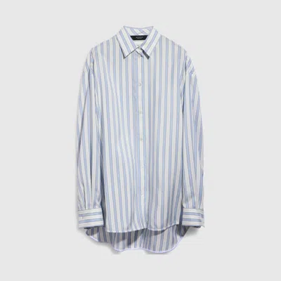 Gucci Interlocking G Silk Jacquard Shirt In Blue