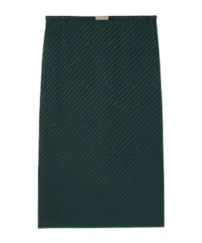 Gucci Interlocking G Silk Jacquard Skirt In Blue