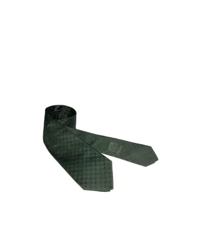 Gucci Interlocking G Silk Jacquard Tie In Green