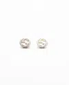 Gucci Interlocking G Silver Studs Earrings In Metallic