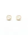 Gucci Interlocking G Silver Studs Earrings In Metallic