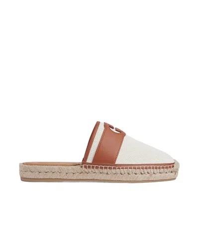 Gucci Espadrille-mules Mit Gg In White