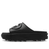 Gucci Interlocking G Slide Sandal 'black Rubber'