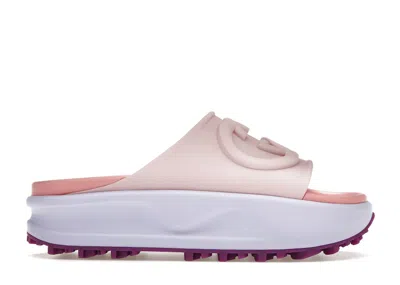 Pre-owned Gucci Interlocking G Slide (women's) Sneakers In Pink/purple
