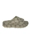Gucci Interlocking G Slides In Gray
