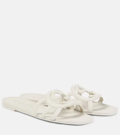 Gucci Interlocking G Rubber Sandal In White