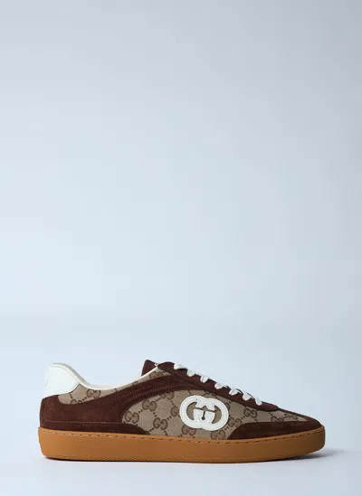 Gucci Interlocking G Sneakers In Brown