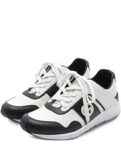 Pre-owned Gucci Interlocking G Sneakers In White